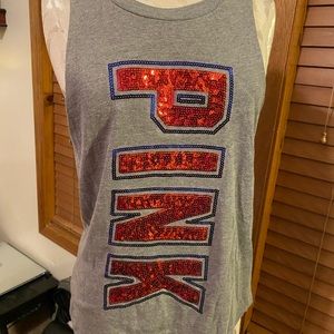 Pink by VS gray muscle shirt